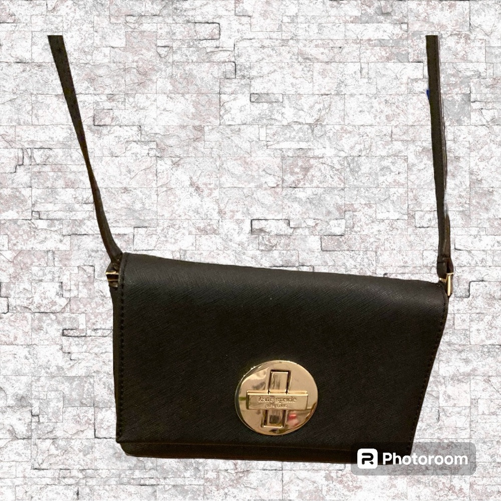 Kate Spade Newbury Lane Saffiano Crossbody Bag Black - Picture 3 of 15
